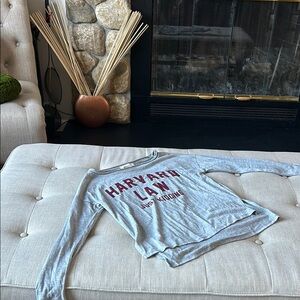 Monocracy “Harvard Law Just Kidding” LS Graphic Tee Size Small